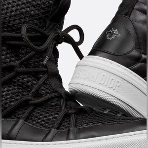 Dior Black Mesh and Leather Winter Boots